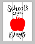 School's out number of days 14x17