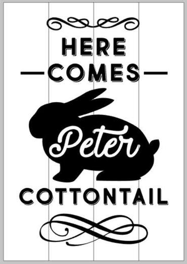 Here comes peter cottontail 14x17