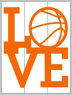 Basketball Love 14x17
