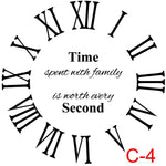 (C-4) Roman Numerals with no border insert time spent with family is worth every second