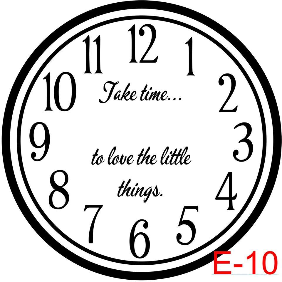 (E-10) Numbers with Circle border insert take time to enjoy the little things