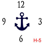 (H-5) Numbers 12, 3, 6, 9 insert anchor