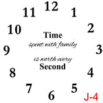 (J-4) Numbers insert time spent with family is worth every second
