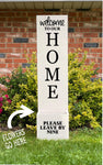 Porch Planter - Welcome to our home please leave by nine