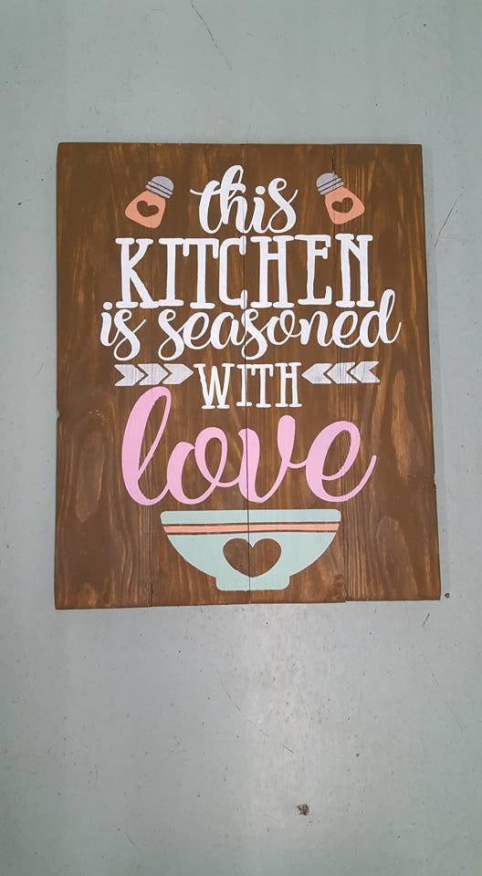 This kitchen is seasoned with love 14x17