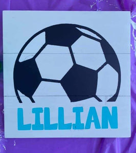 Soccer ball with name 10x10