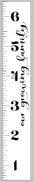 Growth Ruler - Our growing family vertical 11.5x72
