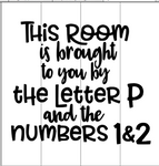 This room is brought to you by the letter P 14x14