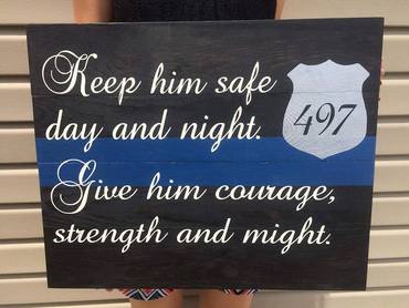 Keep him safe day and night 14x14