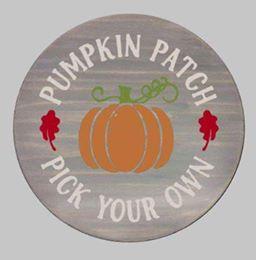 Pumpkin patch pick your own 15 inch round
