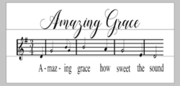 Amazing Grace music notes 10.5x22