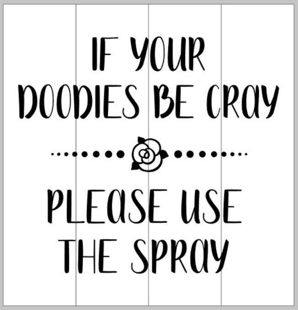 If your doodles be cray please use the spray 14x14