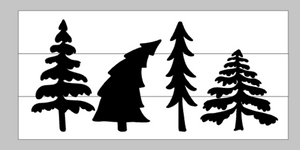 4 Christmas trees 10.5x22