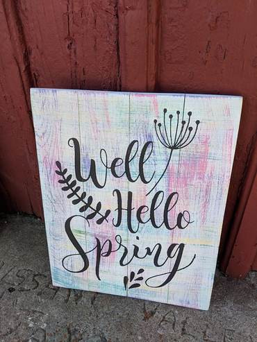 Well hello spring 14x17