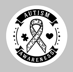 Autism awareness 15in round