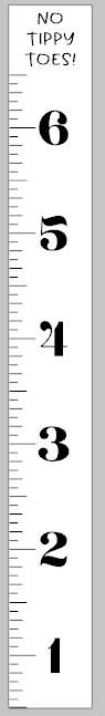 Growth Ruler - No tippy toes! 9.5x80