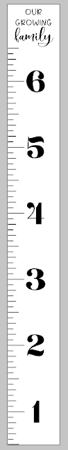 Growth Ruler - Our growing family 9.5x80