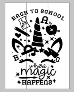 Back to school when magic happens with unicorn 10.5x14
