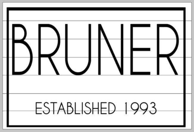 Brunner established sign 2ftx3ft