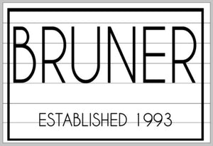 Brunner established sign 2ftx3ft