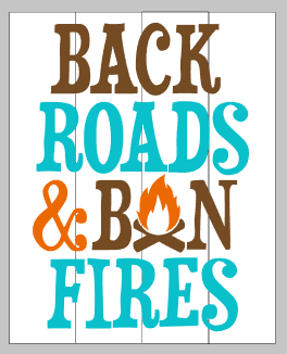 Back roads and bonfires 14x17