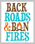 Back roads and bonfires 14x17