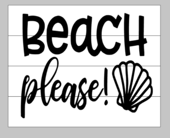 Beach please with shell 14x17