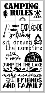 Camping Rules 10.5x22