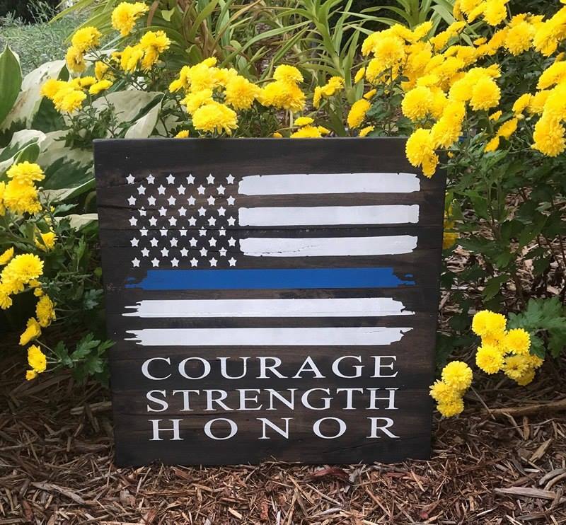 Courage Strength and Honor Flag 14x14