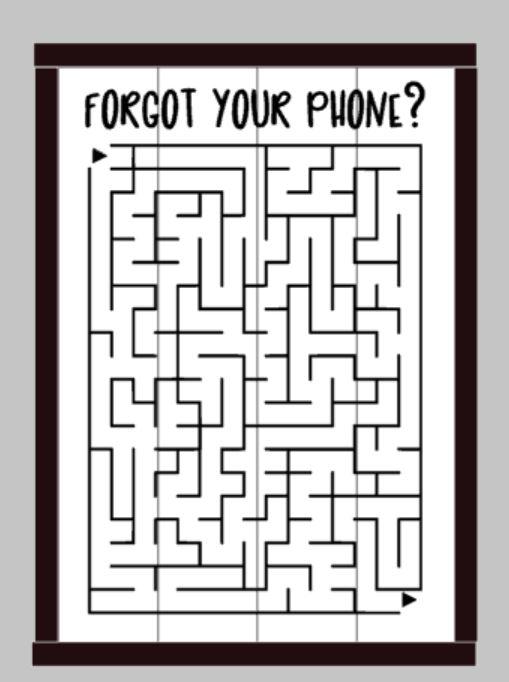 Forget your phone? Maze
