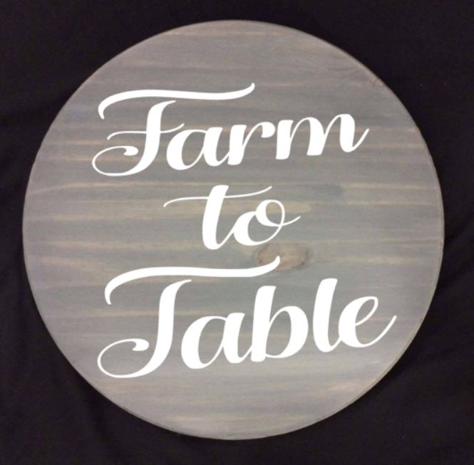 Farm to table 15" Round Lazy Susan