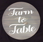 Farm to table 15" Round Lazy Susan