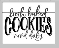 Fresh baked cookies served daily 14x17