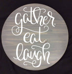 Gather eat laugh 15" Round Lazy Susan