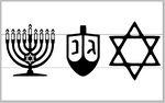 Hanukkah Symbols 10.5x17