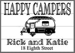 Happy Campers with names and lot number 14x20