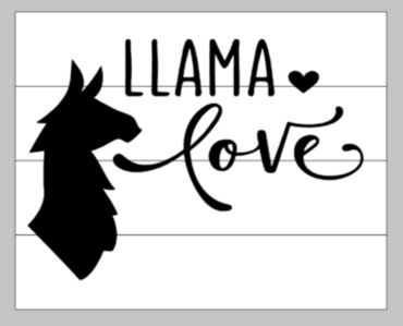 Llama love 14x17