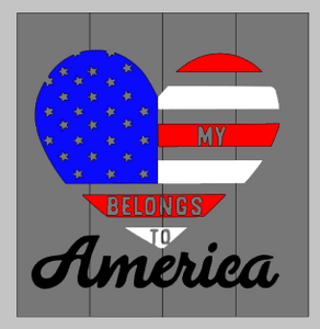 My heart belongs to America 14x14