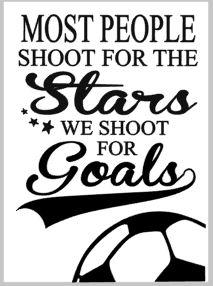 Most people shoot for the stars we shoot for the goals 14x17