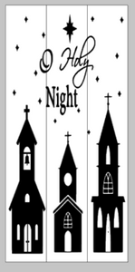 O Holy Night with buildings 10.5x22