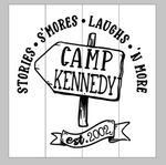 Stories S'mores Laughs N More Camp-family name Est date 14x14