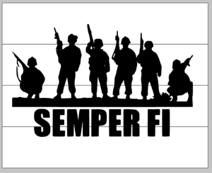 Semper Fi Marines 14x17