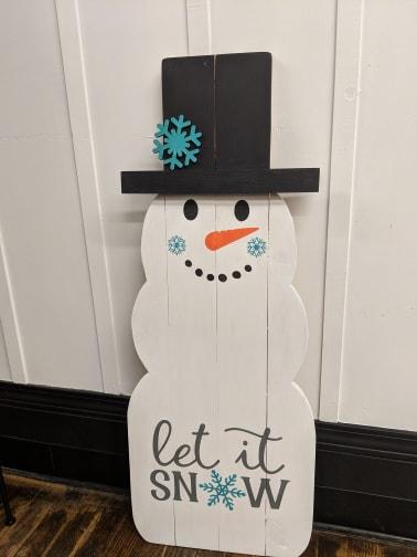 Snowman - Let ist snow with snowflake in O