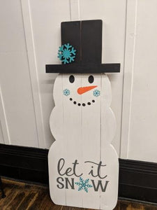 Snowman - Let ist snow with snowflake in O