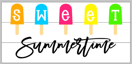Sweet summertime with popsicles 10.5x22