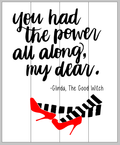 You had the power all along my dear-Wizard of Oz 14x17