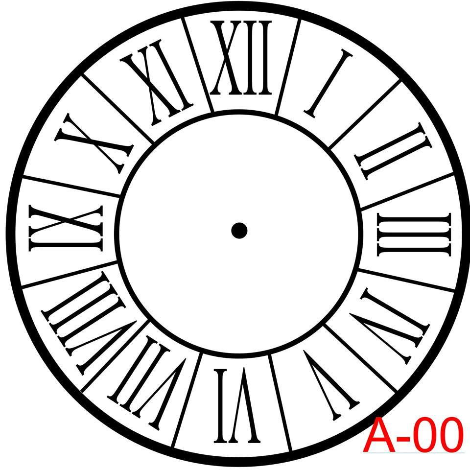 (A-00) Roman Numerals with border
