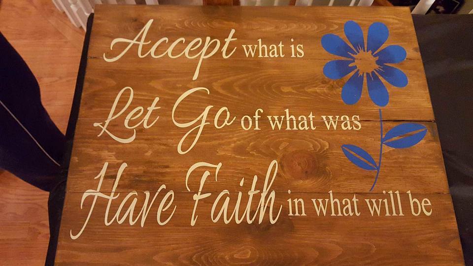 Accept what is w/ daisy 14x20