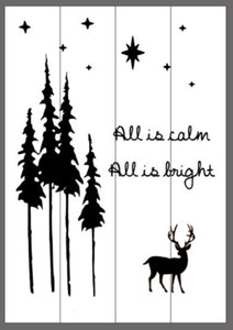All is calm all is bright 14x20
