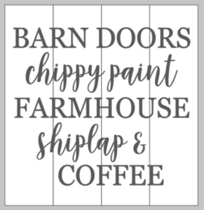 Barn Doors Chippy Paint 14x14